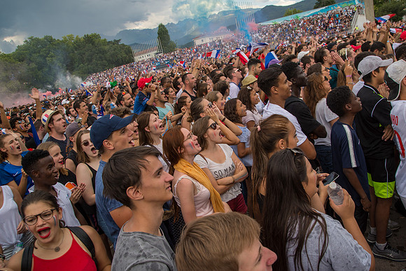 Champions du Monde 2018 vus de Grenoble • World Cup 2018 Winners seen from Grenoble, France